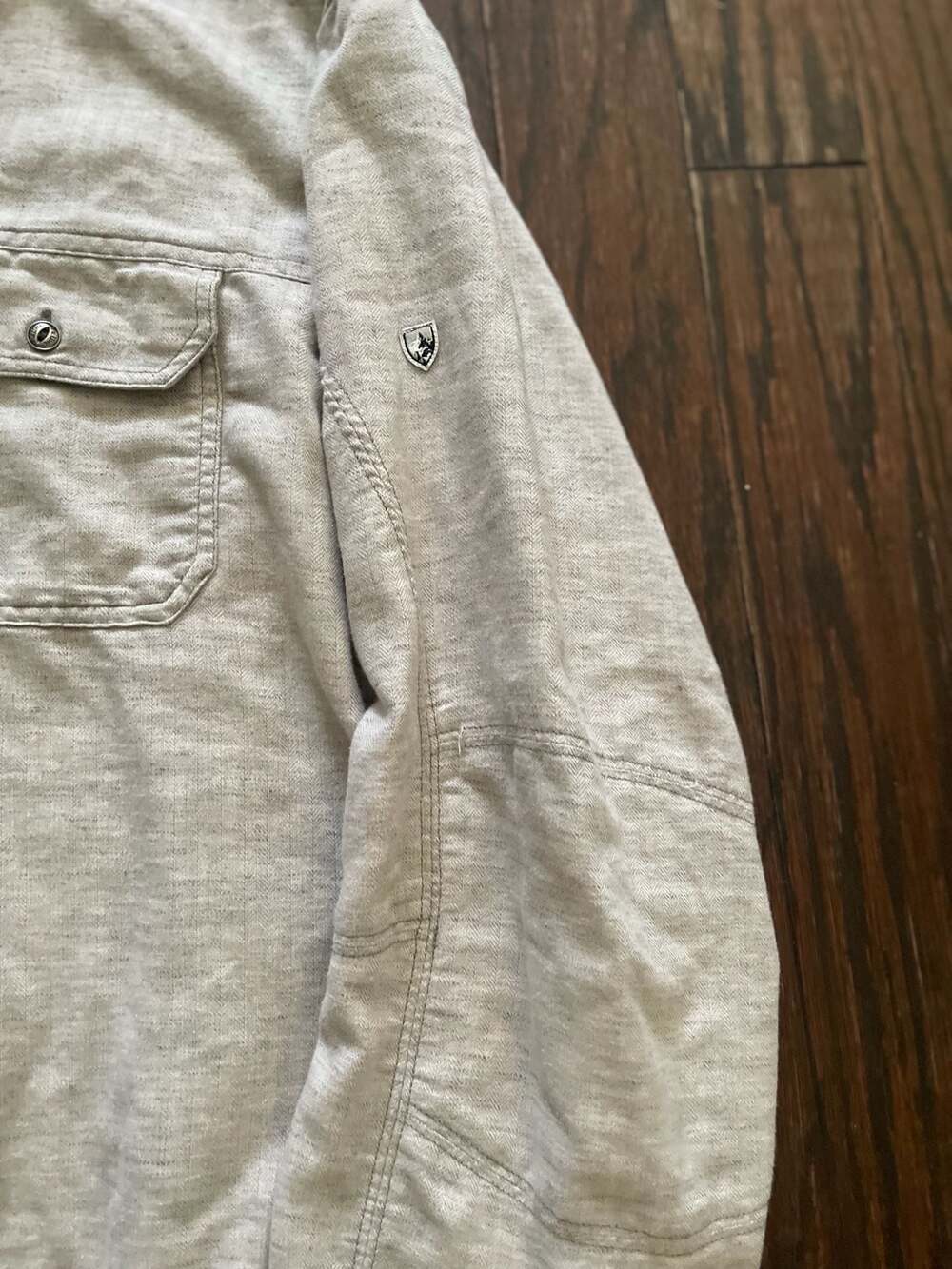 Kuhl Men's Mountain Grown Long Sleeve Button-Down Shirt, Herringbone, XL - Picture 4 of 9